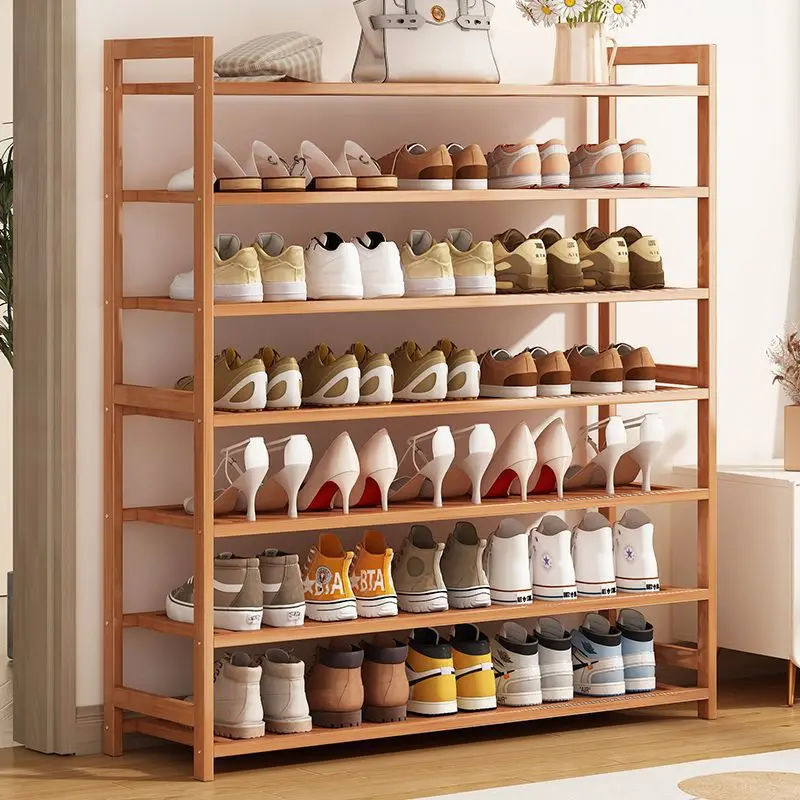 product high quality modern bamboo 7 layer eco friendly home furniture living room shoe rack with adjustable design and easy assembly-12