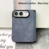 Pelle Nabuk - Blu Grigio