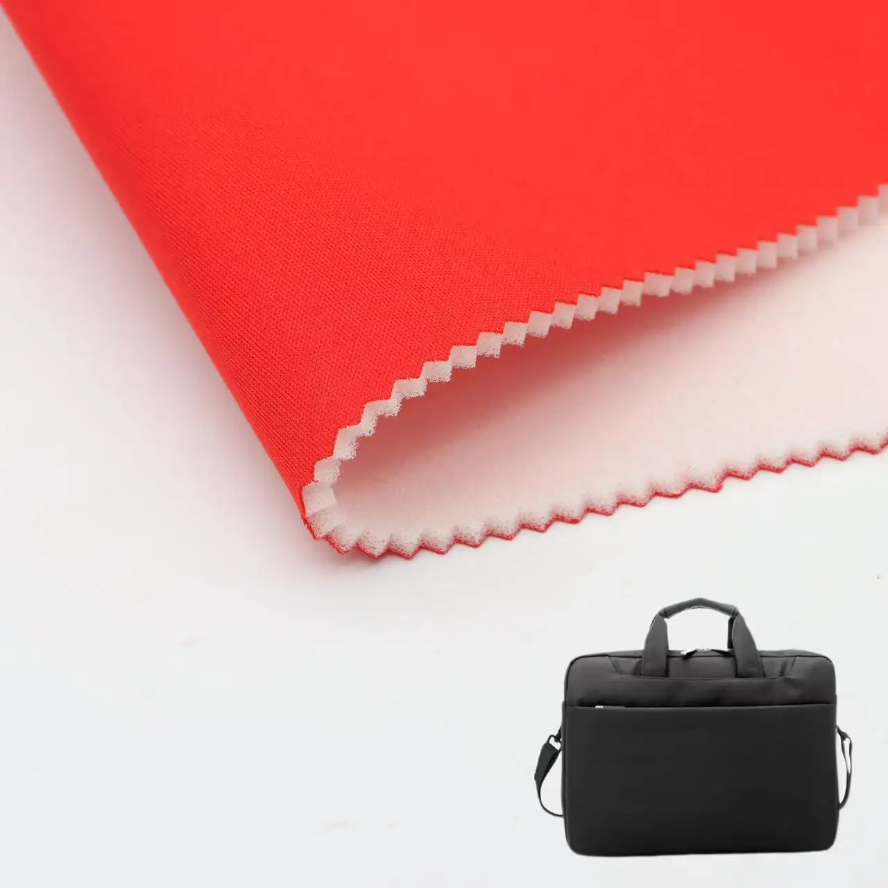 Sprzedaż bezpośrednia z fabryki, przyjazna dla skóry pianka laminowana z dzianiną, stosowana do rękawic, toreb i walizek, tkaniny na bieliznę