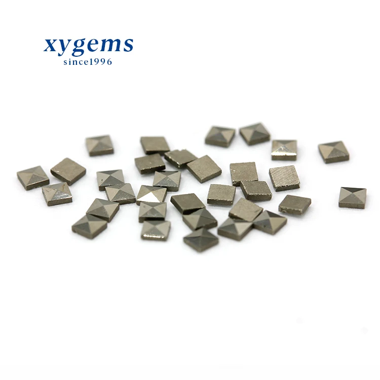 100pcs/bag Natural Pyrite Stones Square Cut Loose Marcasite
