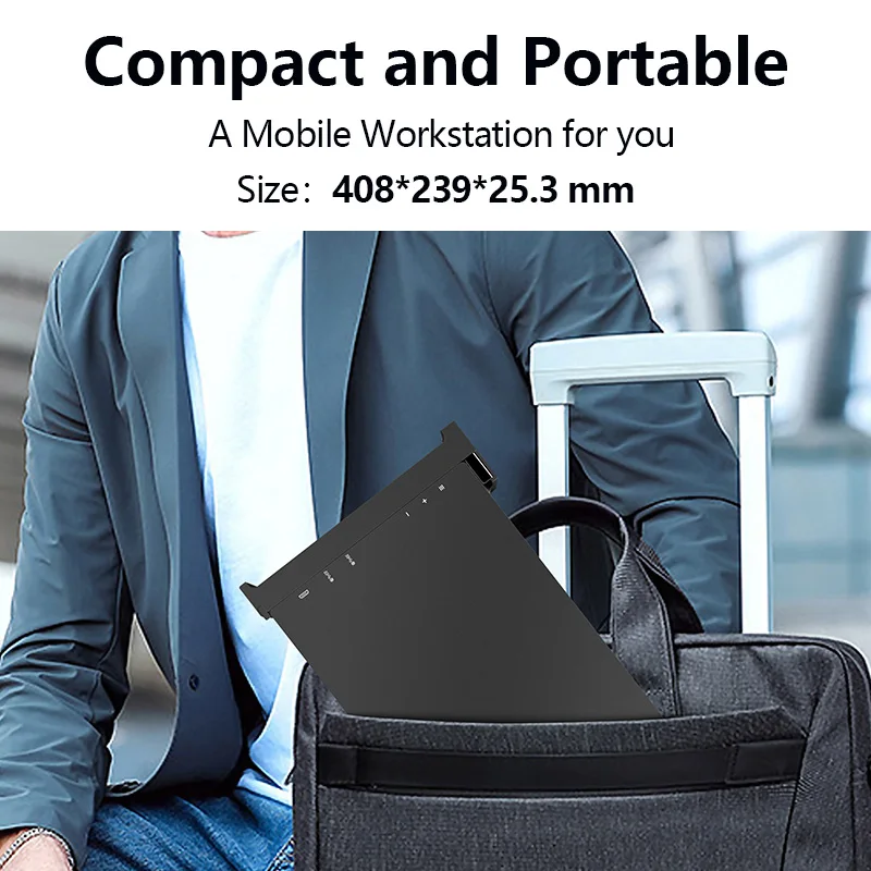 Portable Screen Reliable Service Dual Screen Laptop Wide Compatibility Laptop Screen Extender with FHD 1080P Display