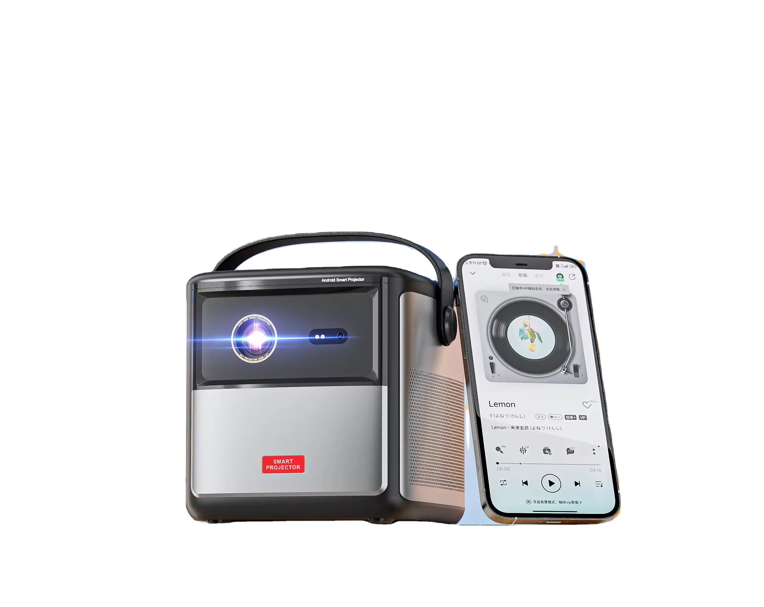 S8 Smart Android Mini LED Built-in Speaker 4K Projector