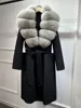 Black + gray fox fur