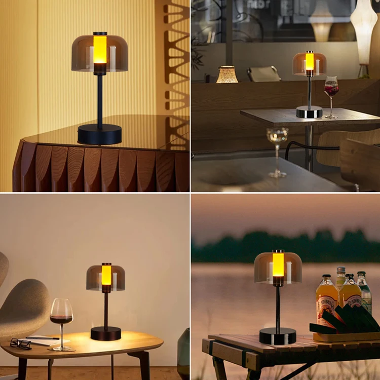 Elegant Simple Design Smart Touch Control Dimmable Acrylic Lampshade Led Table Lamp for Bedroom