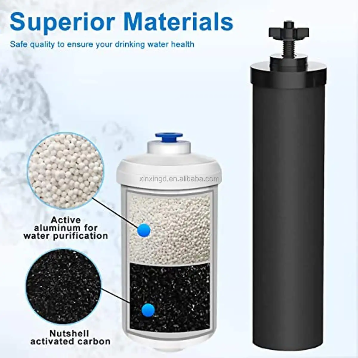 Water Filter Replacement For Berkey® BB9-2 Black Activated Carbon Filters 4 Pack