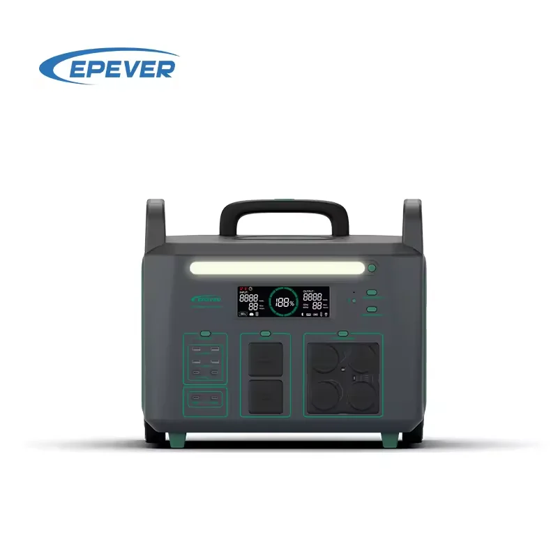 EPEVER Off Grid Home Use Portable Power Station Camping LiFePO4 Battery Solar Power Generator Backup 3600W 2048Wh for Laptop