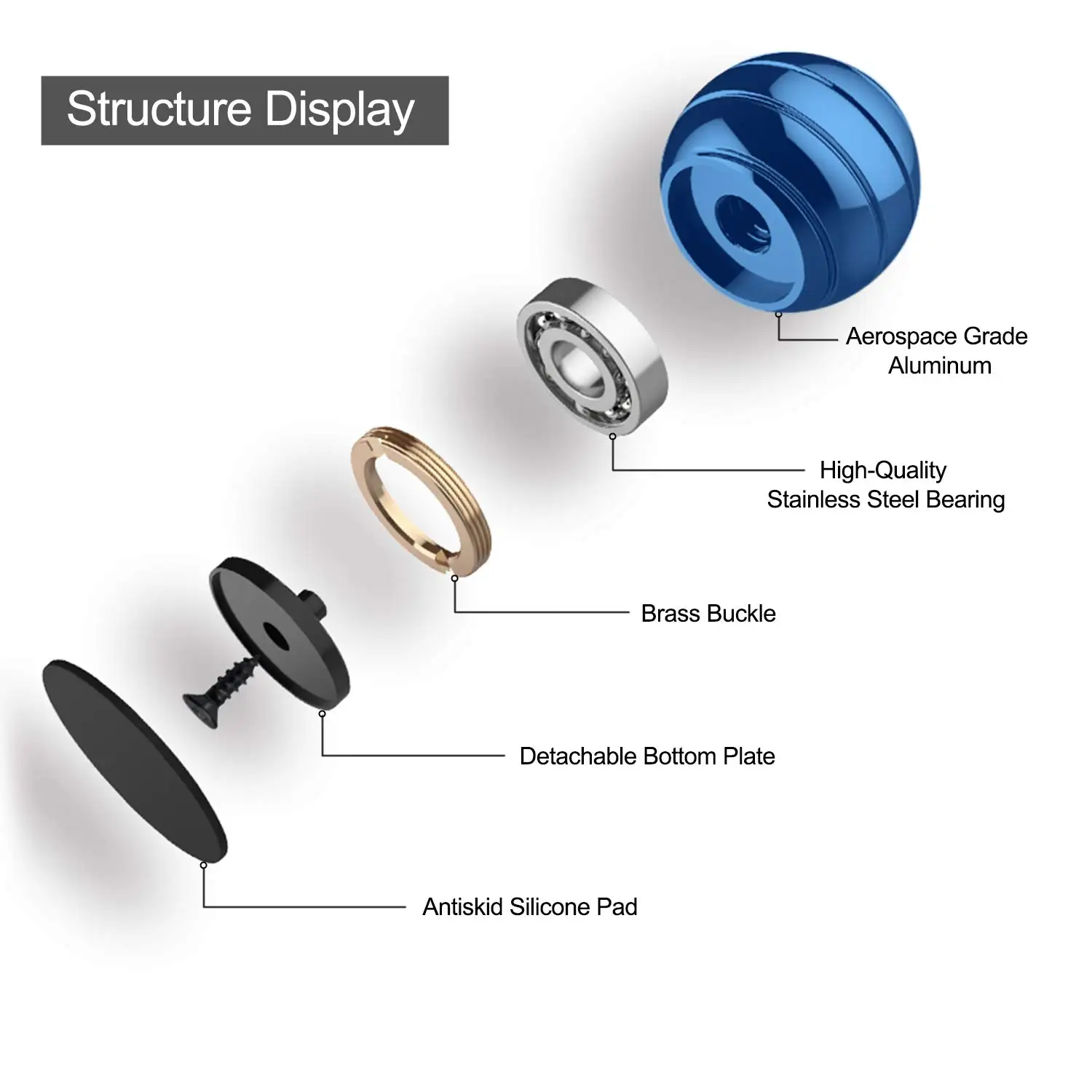 Desk Toy Fidget Spinner Ball Office Stress Relief Spinner Toys