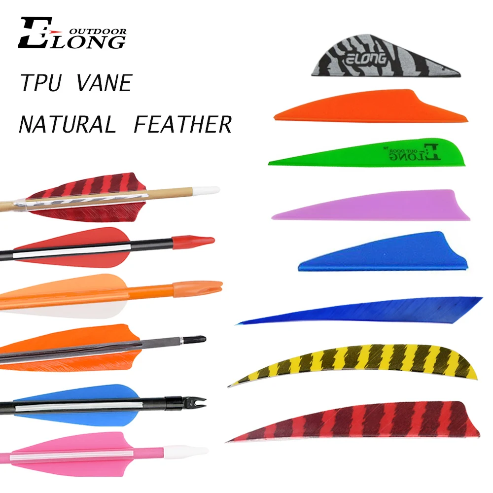 Elong Arrow Vanes Turkey Feathear Archery Wholesale Custom 1.75/2.25/2.