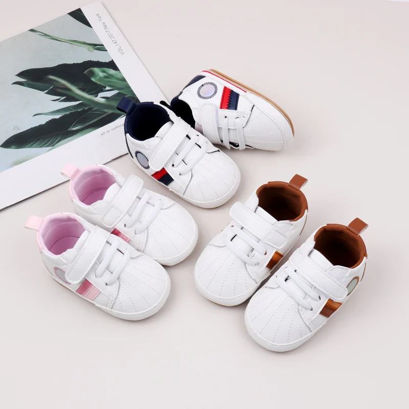 Unisex High Quality 2025 Spring Autumn Style Casual Shoes Anti-Slip Soled Toddler Walking Shoe Boys 6-12-15 Months Flat Design