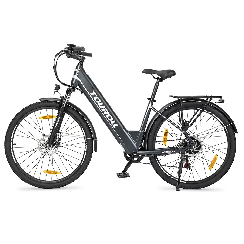 EU Stock City Bike 27,5 Zoll 250W 15,6 Ah Touroll J1ST Trekking rad mit mechanischer Scheiben bremse und E-Bremse