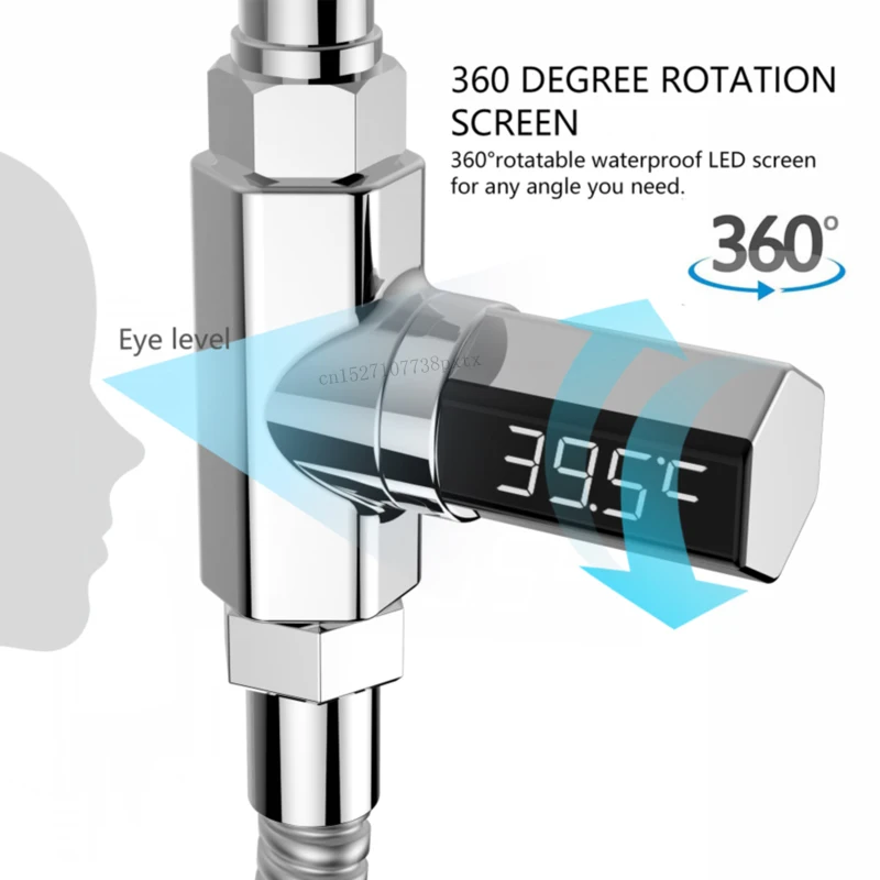LW-101 LED Display Home Water Shower Thermometer Flow Self-Generating –  Stel-Baby