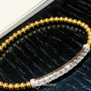 9K/18K Gold 1.349CT Lab-Grown Diamond Motorcycle Bracelet, 8.6g 3mm Pavé Setting, IGI Certified Elegant Jewelry Gift