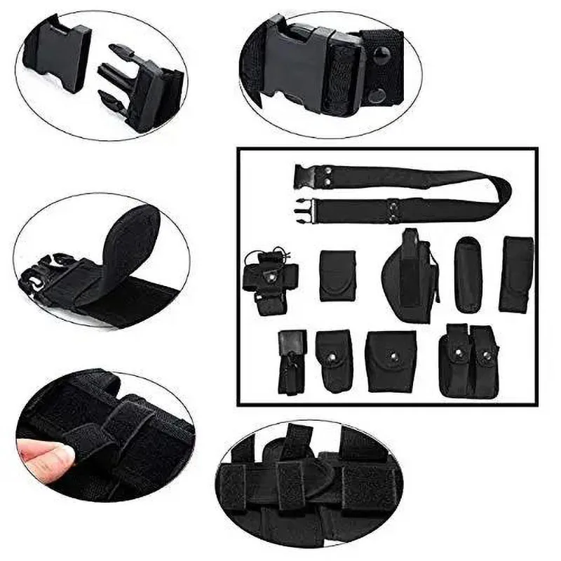 Tactical Security Duty Equipment Multifunctional Security Belts Hunting Duty Utility Belts Holster with Pouches Sets Training