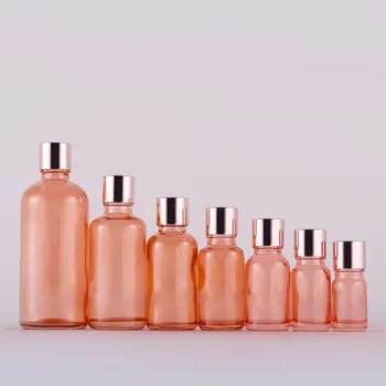 Empty sakura pink color essential oil bottle attar 5ml 10ml 30ml 50ml 100ml
