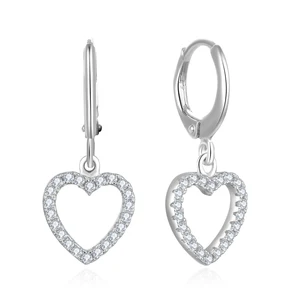 925 Jewelry Making Supplies Silver Sterling Earring Heart Dangle Earrings