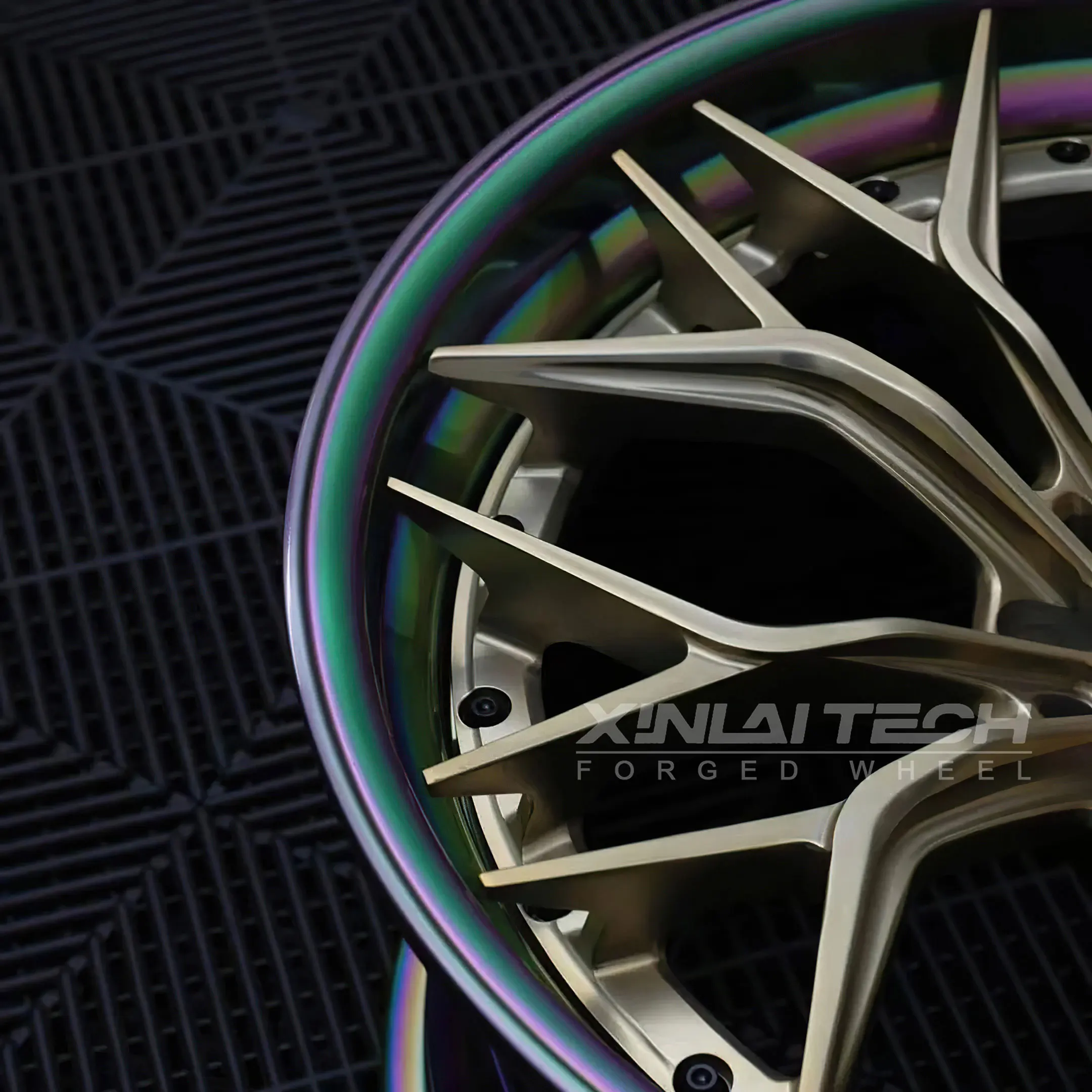 XL 2-Piece Brushed Bronze Deep Concave Forged Alloy Wheels 5x120 6x139.7 5x112 5x114.3 Dual Finish Multi-Spoke Custom Wheels - Image 5