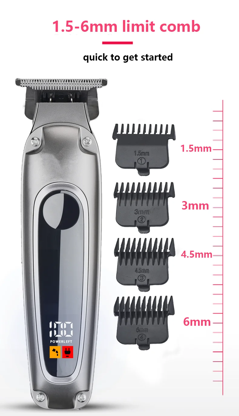 VOAUN V-839 Hair Clippers for Men-Cordless USB Rechargeable Barber Clippers for Hair Cutting Professional Barber Kit Household
