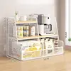 White frame, double compartment, 30CM