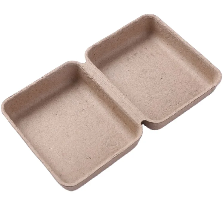 Sustainable Biodegradable Molded Pulp Packaging Box, Clamshell Box Custom Hardware Pulp Moulding Accept