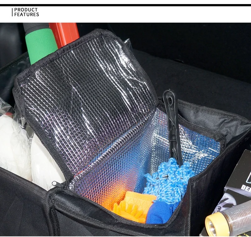 Многоцветный вместительный органайзер для хранения мусора, складной органайзер для багажника автомобиля, дорожный органайзер для багажника