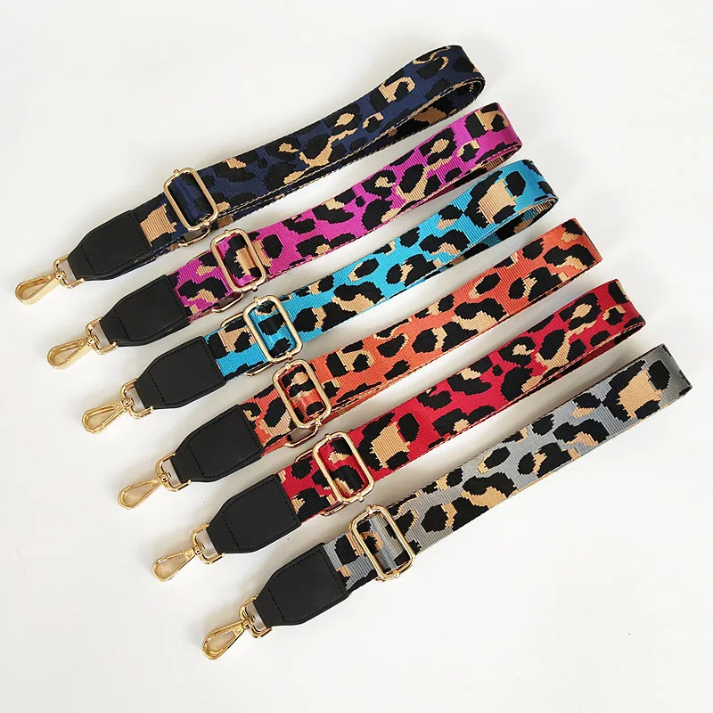 Нейлоновая сумка через плечо с леопардовым принтом ширина 3 8 дюймов ремешок для мобильного телефона металлическим