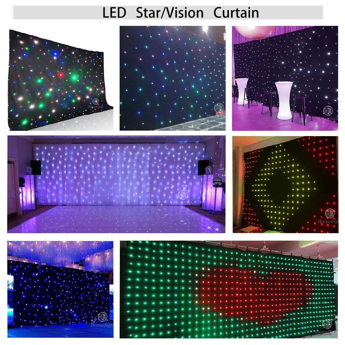 Most Popular LED Backdrop Starry Golden Drape Curtain Wedding Stage Lights for Church Cloth Warm White LED Star Curtain
