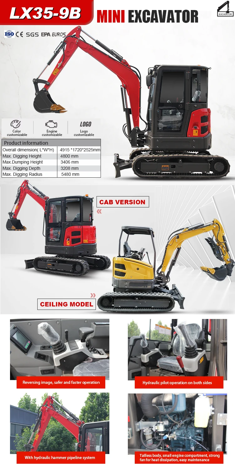 Cheap 3 Ton Mini Excavator with Free Shipping & Video Inspection