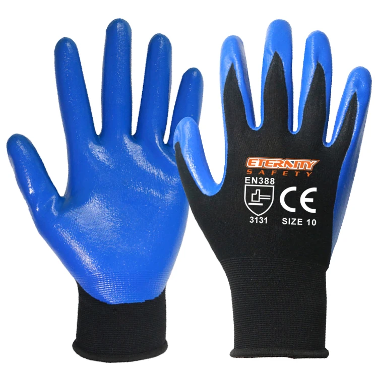 Fabricante de nitrilo recubierto guantes de trabajo