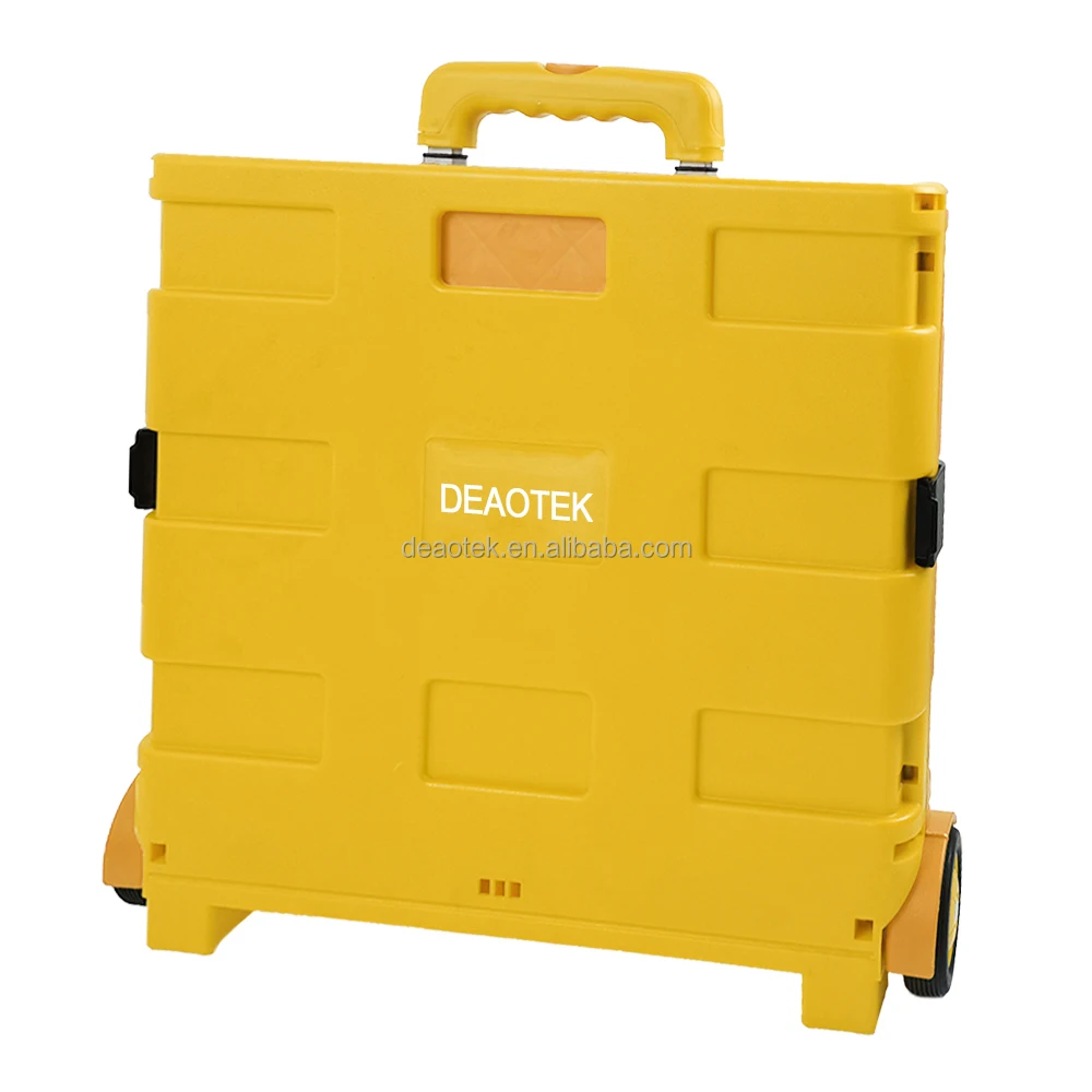 30kg Small Foldable Shopping Cart with Lids Collapsible Plastic Folding Foldable Shopping Cart Foldable Trolley Cart