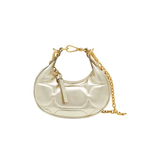 Manufacturer Custom Half Moon Design Ladies Purse and Handbags Luxury Chain Shoulder Crossbody Bags for Women