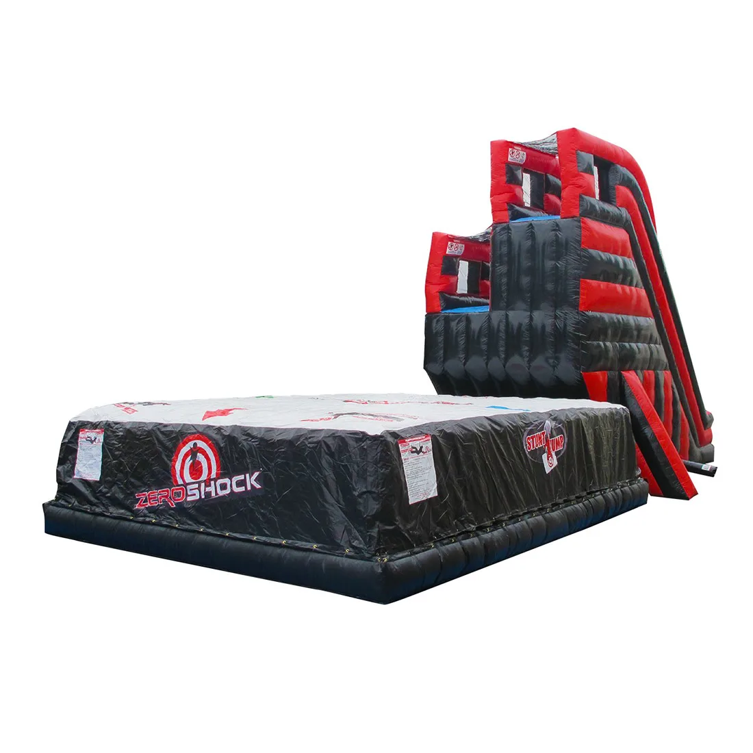 Zero Shock Inflatables Interactive Zero Shock Inflatable Freefall Double Jump Platform With ...
