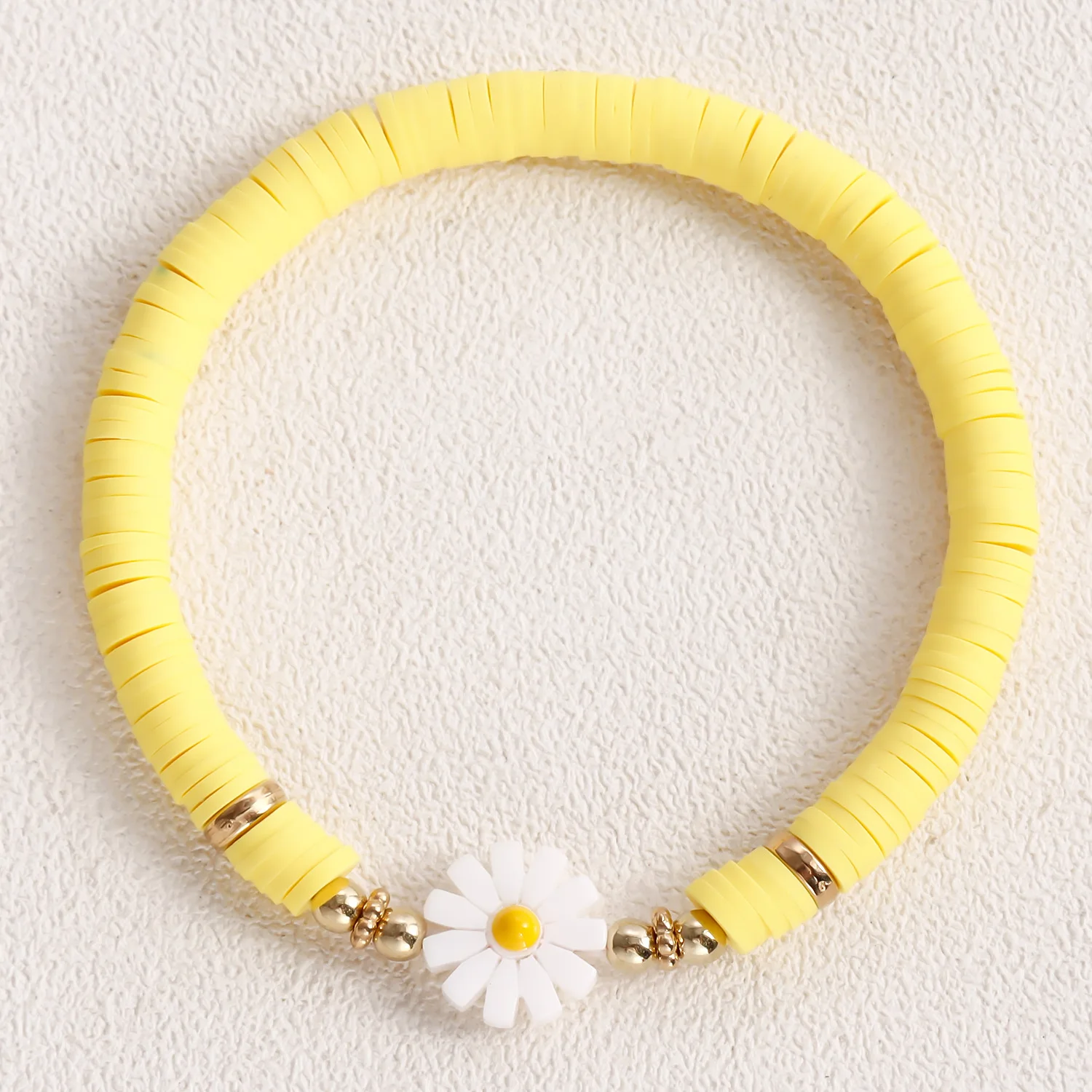 Wholesale Handmade Polymer Clay Daisy Flower Bracelets