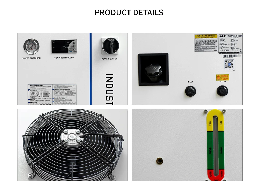 Industrial Water Cooled Chiller, Portable, CW-3000, CW-5000 - detail 24