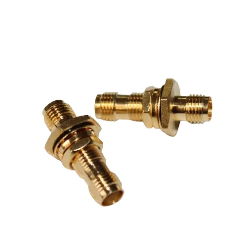 Manufacturer Supply Factory SMA-KKY Hexagon Connector Gold Plated Brass SMA Female to Female Connector Adapter details