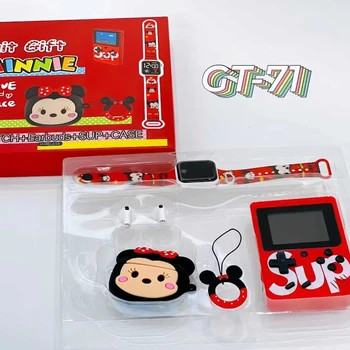 Themed 4 - in - 1 Gift Set: Game Console + Smart Watch + Wireless Earbuds + Earbud Case