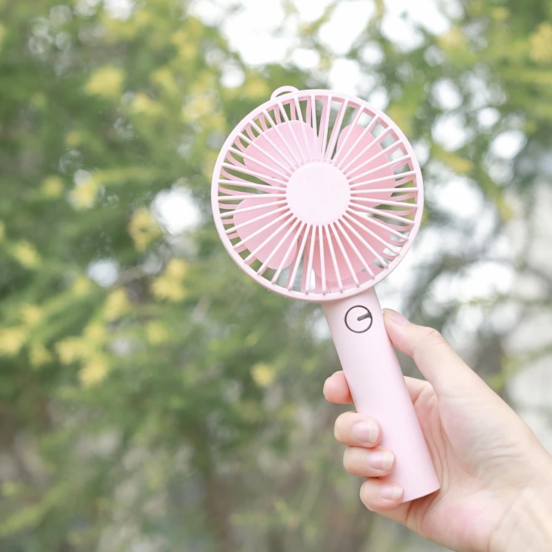 Smart Home Appliances USB Charging Hand Fan Rechargeable Battery Operated Mini Handheld Fan with Stand Base