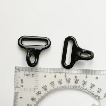 Bag Accessories 25mm Black Triangle Climbing Metal Buckle Ring for Outdoor Backpack