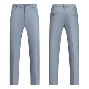 New Men's Straight Leg Pants Solid Color Professional Dress Draped Sense Casual Suit Pants Male