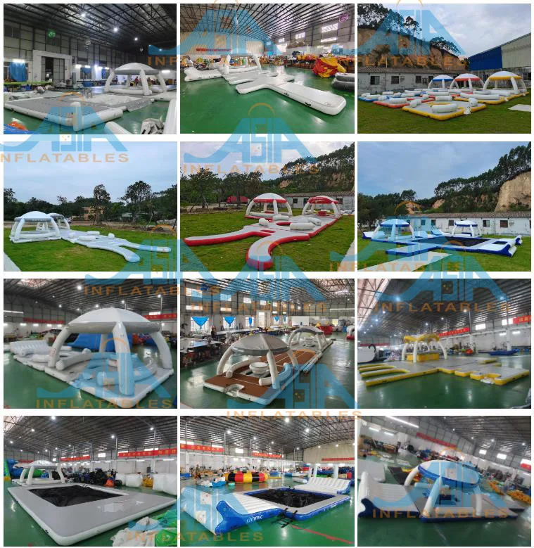 Swimming Water Inflatable Pontoon Boat Fishing Floating Platform ...