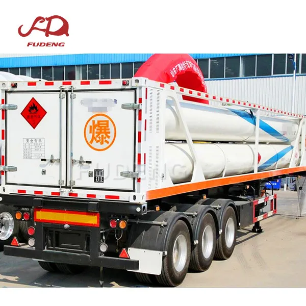 
 Лидер продаж, 8 трубок, скользящий прицеп cng/прицеп для водородной трубы/транспортный прицеп cng в Китае  