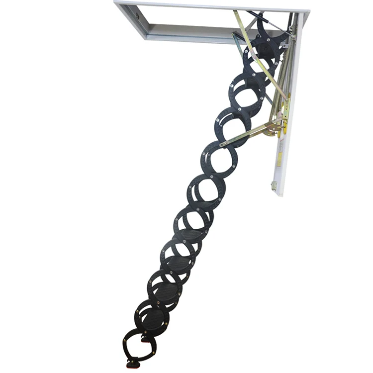 Steel Retractable Extension Pull Down Ceiling Cheap Telescopic Husky Attic Ladder for Loft