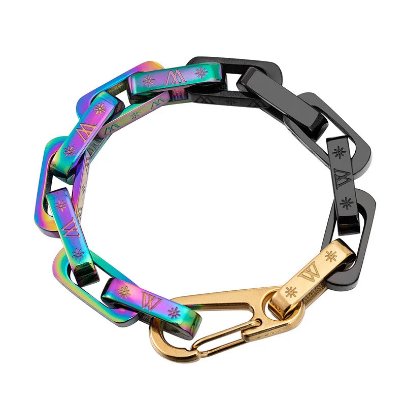 Colorful Stainless Steel Diy Bracelet Color Match Hip Hop Chunky Bracelet For Men And Women Buy Bracelet Men Womens Bracelets Stainless Steel Quenched Bracelet Product On Alibaba Com