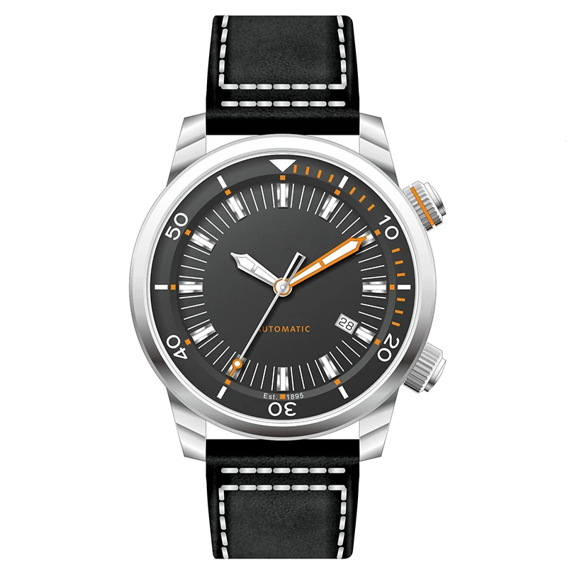 Stylish Classic Automatic Watch Turning Tension Ring Japan or Swiss Movement and 316L SS case U3028
