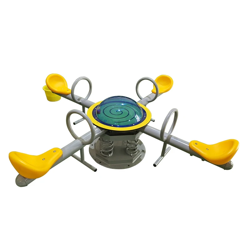 High-quality Children's Outdoor Four Seat Spring Seesaw Park Community Backyard Playground Equipment Fun Product