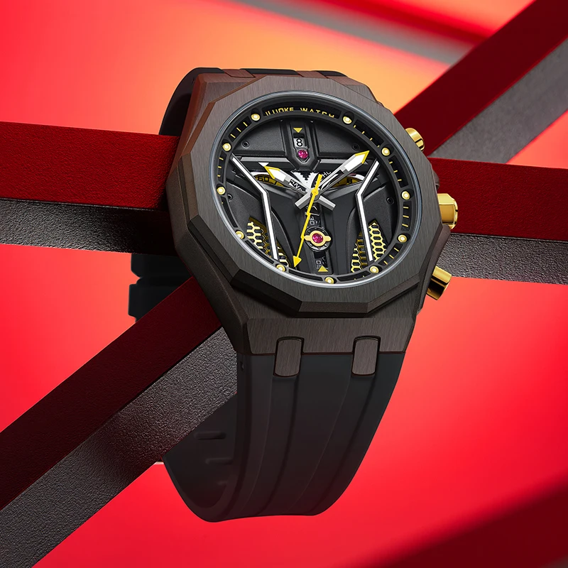 LILUOKE Wholesale Wristwatch Quartz Watch Stainless Steel Case Silicone Strap Waterproof Fashion Watches for Men Sport Watch