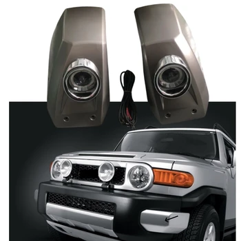 YBJ car accessories LED DRL Daytime Running Light For Toyota FJ Cruiser 2007-2021 Flow Turn Lights sliver Fog light