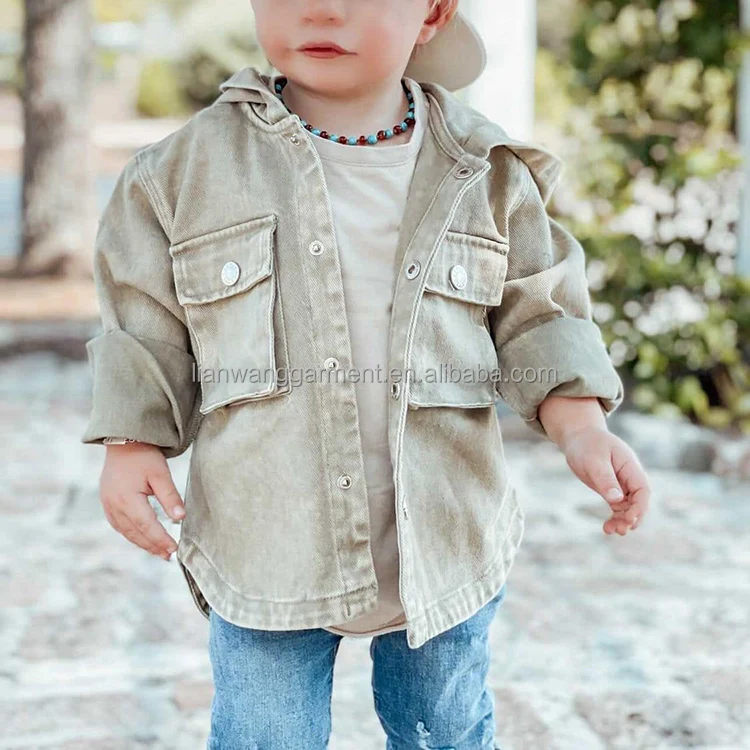 Custom Canvas Cotton Boys Jackets Denim Baby Hooded Jackets Buy Boys