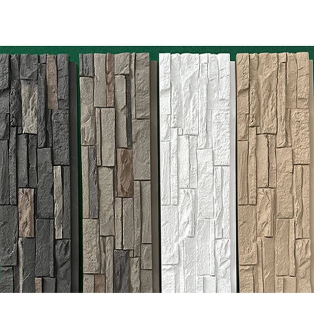 High quality artificial stone slab polyurethane PU culture stone exterior wall