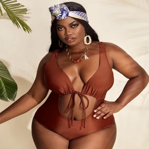 Cheapest Price 2023 New Design Brown Plus Size Bathing Suits for Women