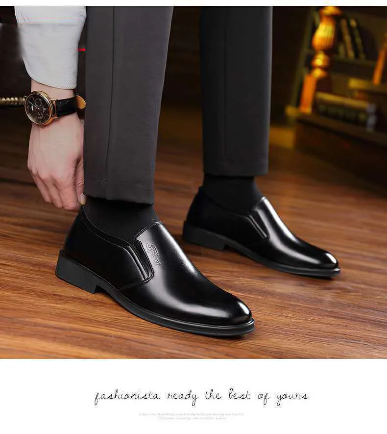 New Men's Dress Shoes High Quality Leather Dress Shoes Men's Office Shoes